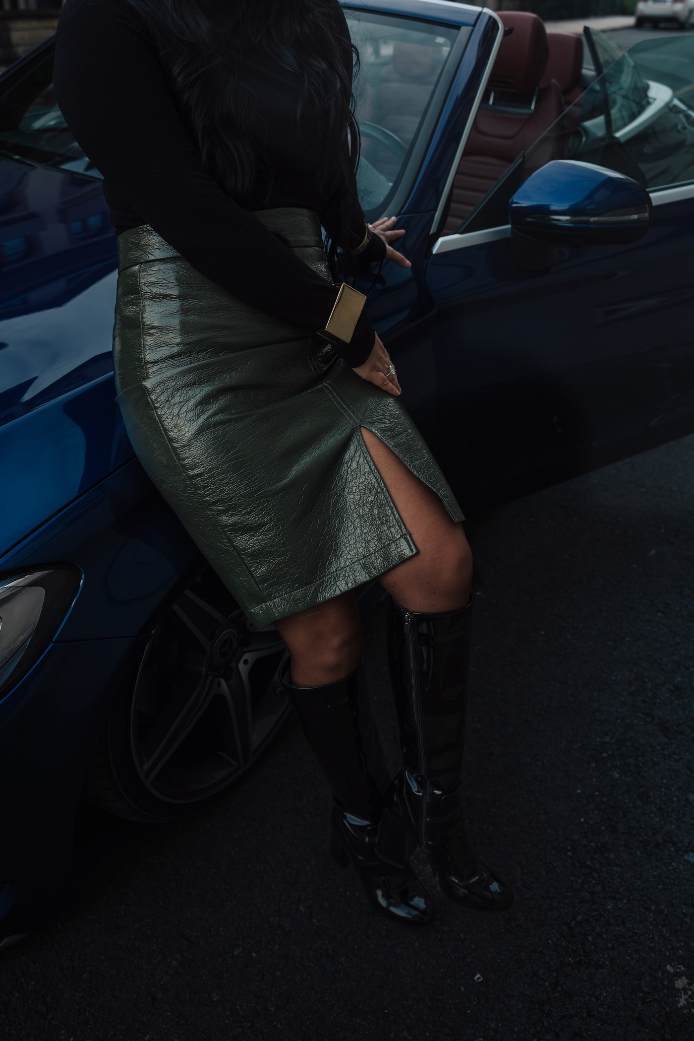 SUNİ DERİ ETEK YEŞİL